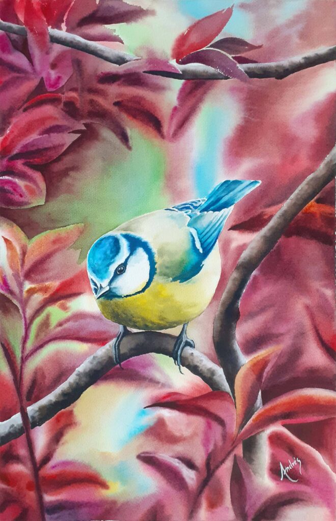Arte inspirado en el vuelo con Acuarela